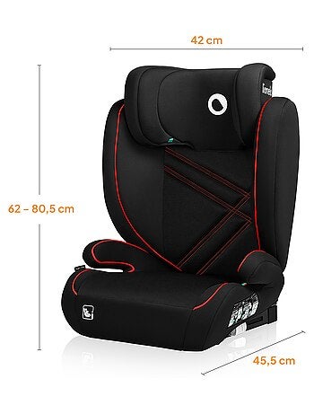 Cadeira auto 100-150cm LIONELO Hugo i-Size - ISOFIX - Grupo 2/3 - Apoio de cabeça com espuma