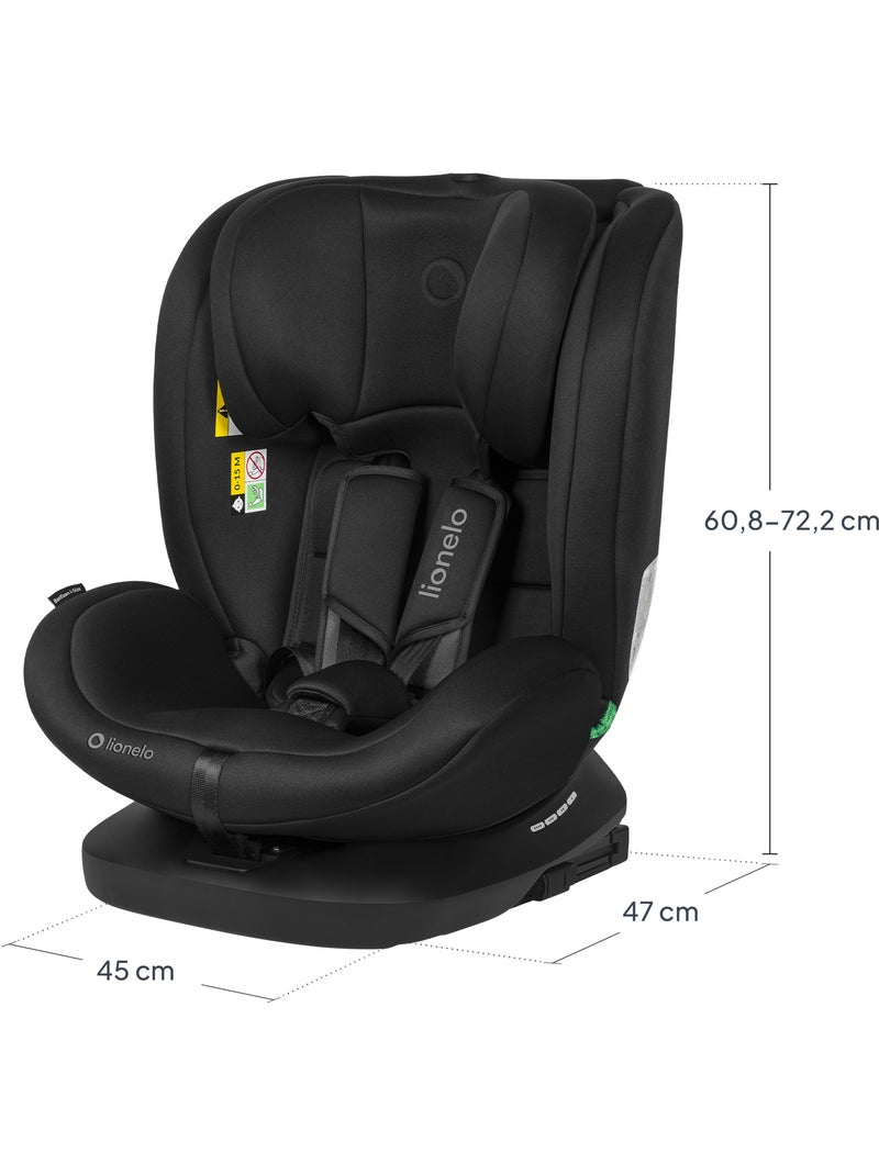Cadeira Auto 360° LIONELO Bastiaan i-Size - ISOFIX - 40-150 cm - SideProtect Preto - Kiabi