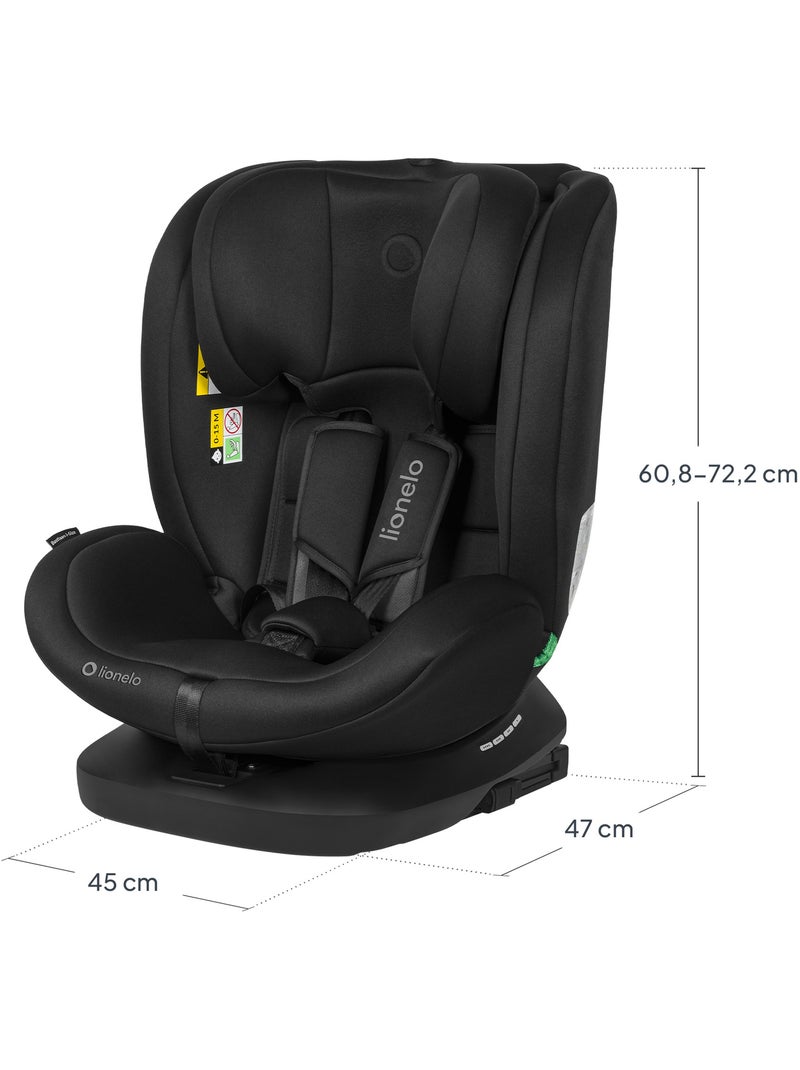 Cadeira Auto 360° LIONELO Bastiaan i-Size - ISOFIX - 40-150 cm - SideProtect Preto Cinza - Kiabi