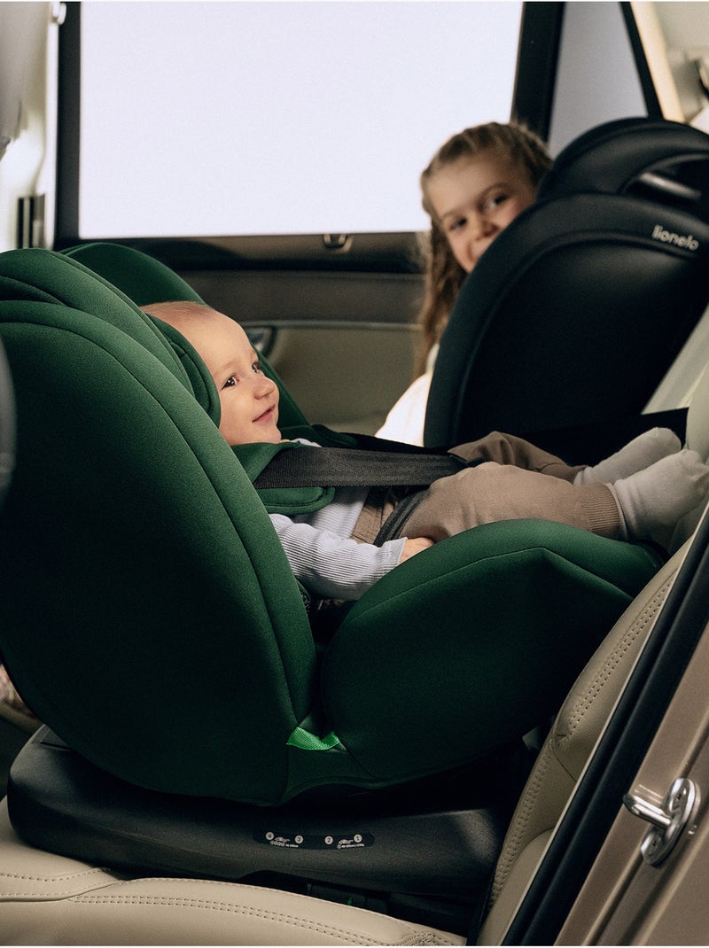 Cadeira Auto 360° LIONELO Bastiaan i-Size - ISOFIX - 40-150 cm - SideProtect Verde - Kiabi