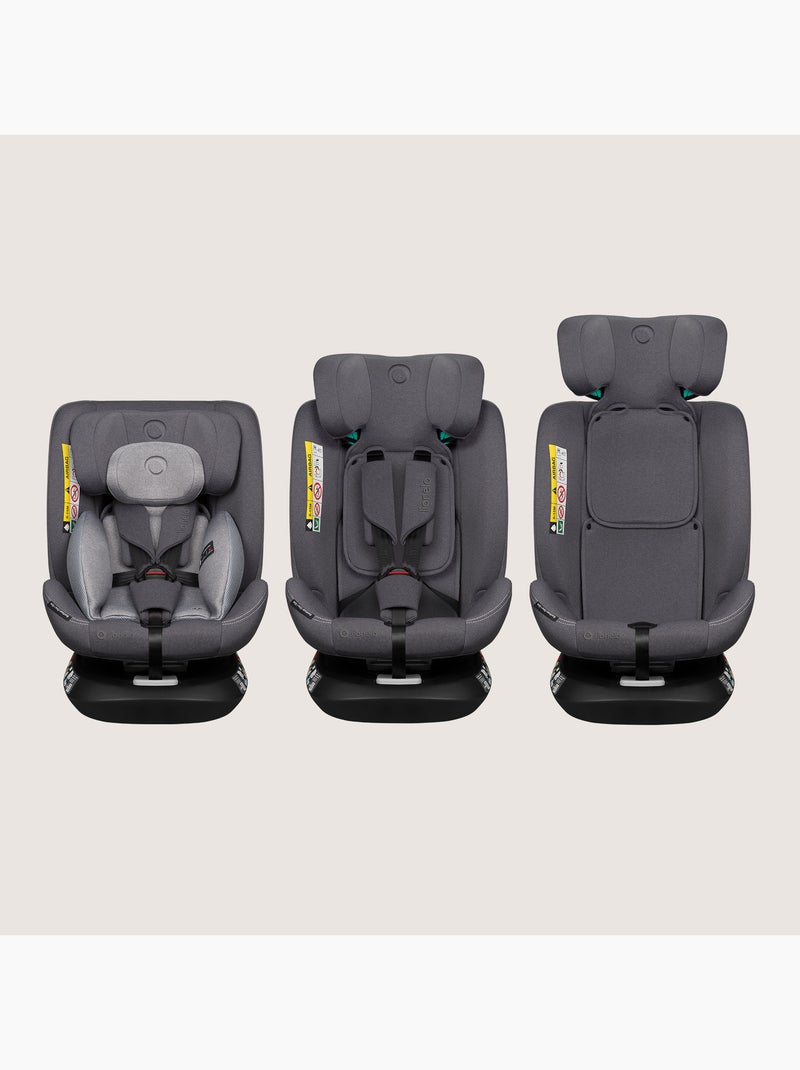 Cadeira Auto 360° LIONELO Bastiaan One i-Size - ISOFIX - 40-150 cm - SideProtect Cinza - Kiabi