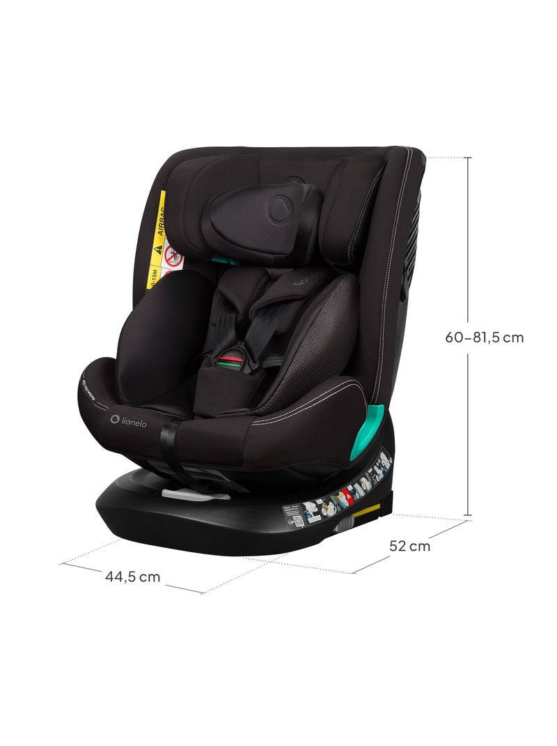 Cadeira Auto 360° LIONELO Bastiaan One i-Size - ISOFIX - 40-150 cm - SideProtect Preto - Kiabi