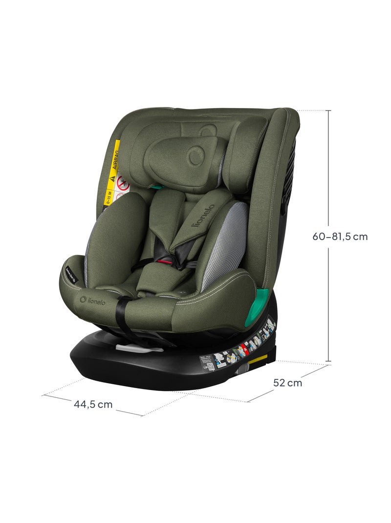 Cadeira Auto 360° LIONELO Bastiaan One i-Size - ISOFIX - 40-150 cm - SideProtect Verde - Kiabi