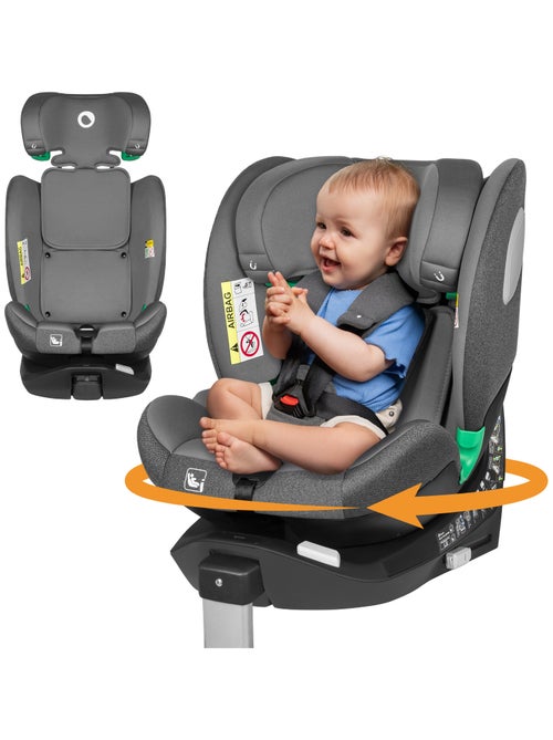 Cadeira auto 360° LIONELO Braam Air i-Size – 40-150cm – ISOFIX – Ventoinha integrada – Grupo 0/1/2/3 - Kiabi