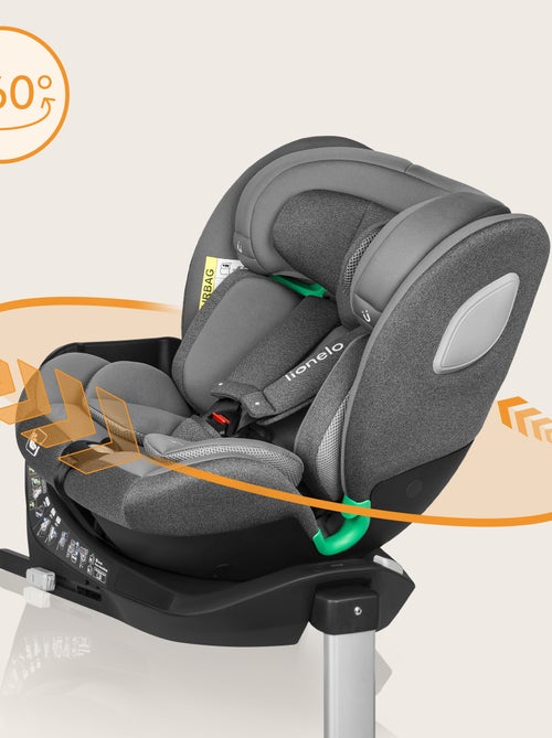 Cadeira auto 360° LIONELO Braam Air i-Size – 40-150cm – ISOFIX – Ventoinha integrada – Grupo 0/1/2/3 - Kiabi