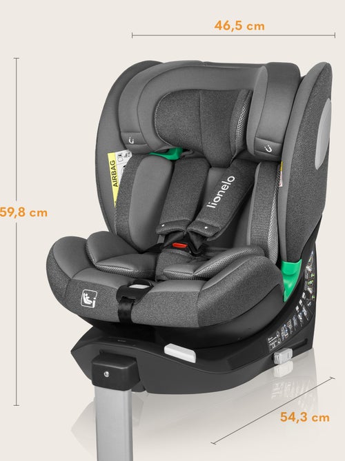 Cadeira auto 360° LIONELO Braam Air i-Size – 40-150cm – ISOFIX – Ventoinha integrada – Grupo 0/1/2/3 - Kiabi