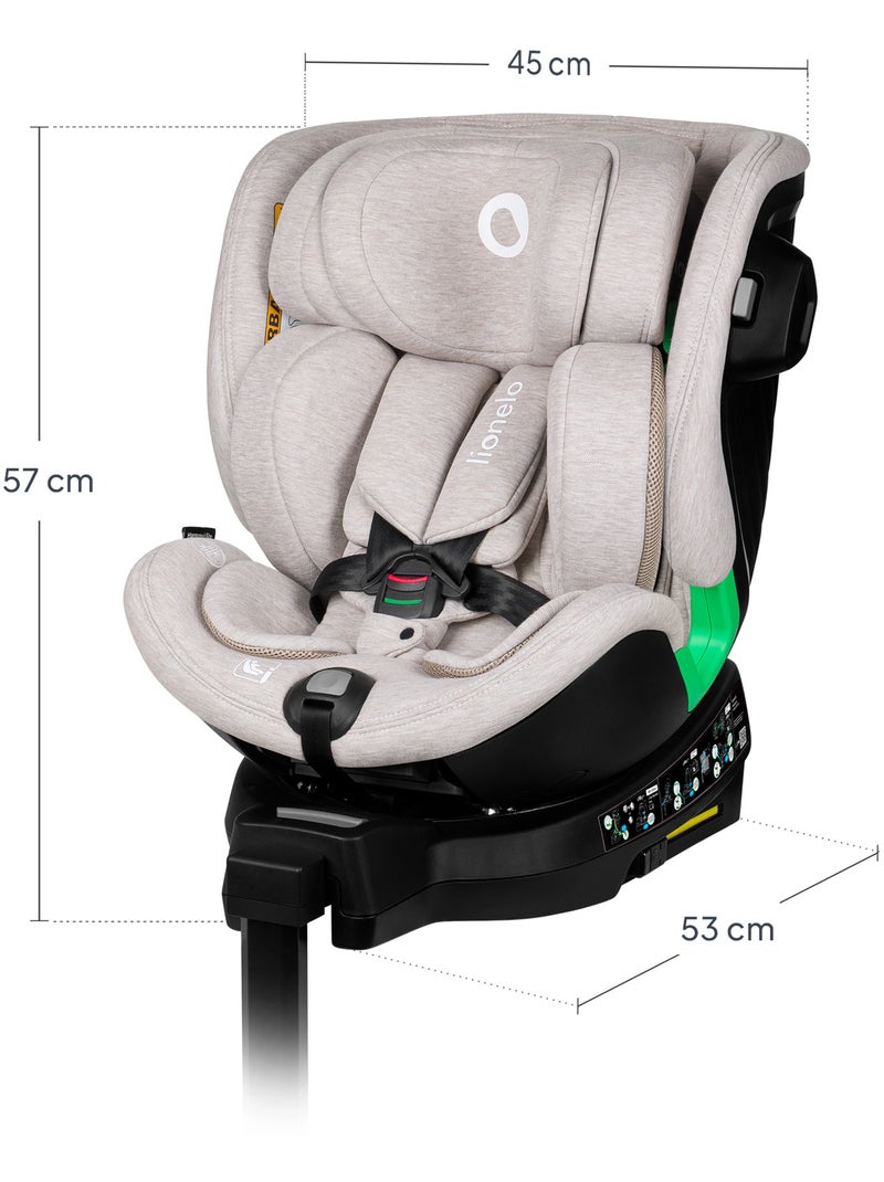 Cadeira auto 360° LIONELO Harmony i-Size - ISOFIX - 60% bambu - 40-150cm - Grupo 0+/1/2/3 Bege - Kiabi