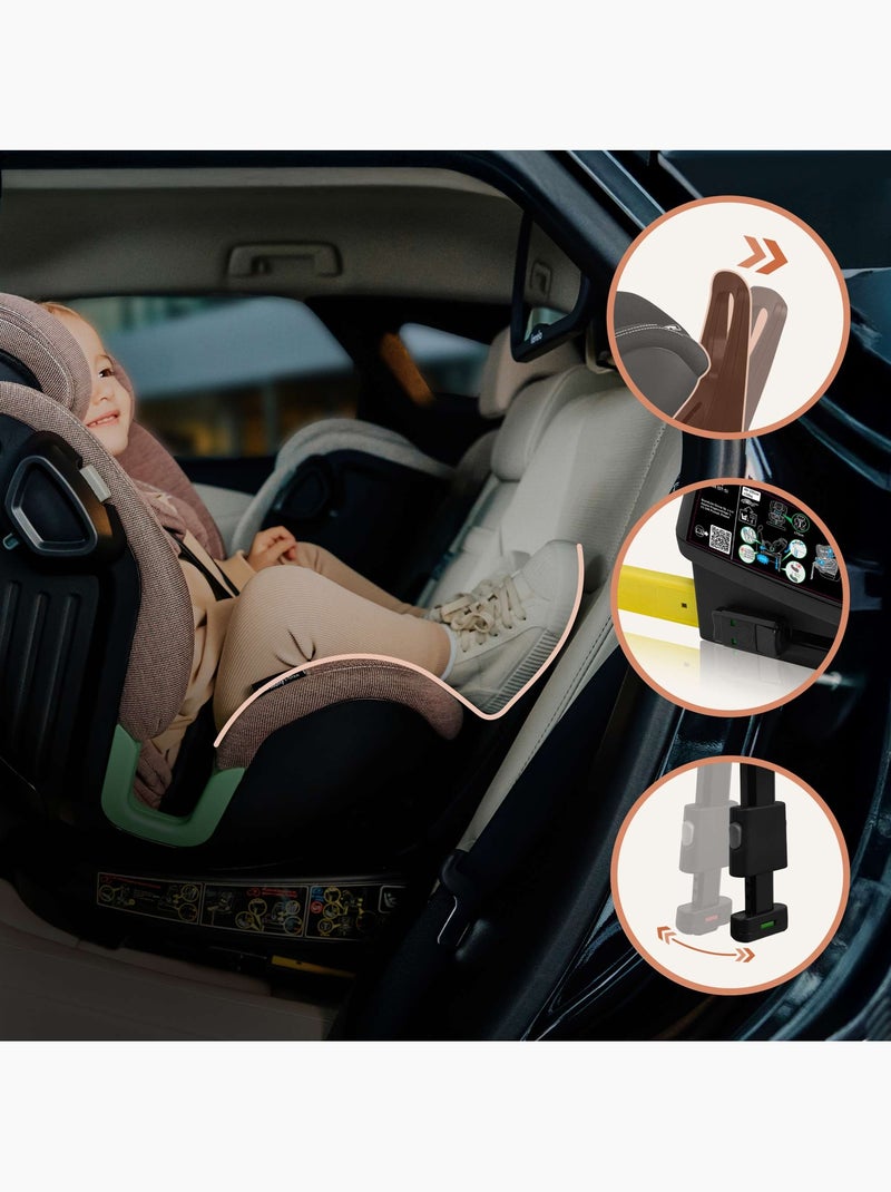 Cadeira auto 360° LIONELO Harmony i-Size - ISOFIX - 60% bambu - 40-150cm - Grupo 0+/1/2/3 Castanho - Kiabi