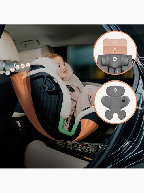 Cadeira auto 360° LIONELO Harmony i-Size - ISOFIX - 60% bambu - 40-150cm - Grupo 0+/1/2/3 - Kiabi
