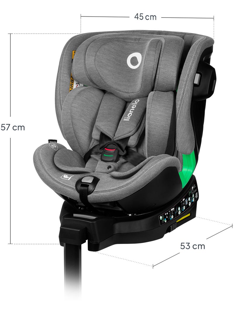 Cadeira auto 360° LIONELO Harmony i-Size - ISOFIX - 60% bambu - 40-150cm - Grupo 0+/1/2/3 Cinza - Kiabi