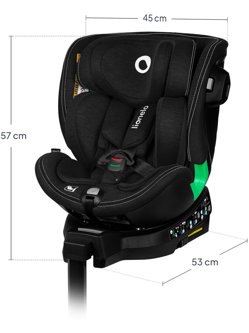 Cadeira auto 360° LIONELO Harmony i-Size - ISOFIX - 60% bambu - 40-150cm - Grupo 0+/1/2/3 Preto - Kiabi