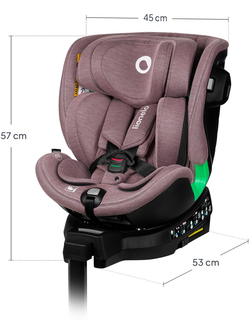 Cadeira auto 360° LIONELO Harmony i-Size - ISOFIX - 60% bambu - 40-150cm - Grupo 0+/1/2/3 Rosa - Kiabi