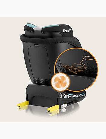 Cadeira auto 360° LIONELO Navy i-Size - ISOFIX - Ventilação da carcaça - 40-150 cm - 0+/1/2/3