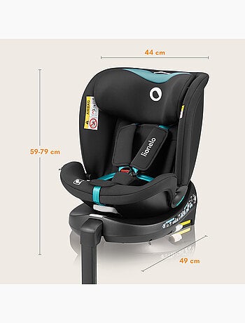 Cadeira auto 360° LIONELO Navy i-Size - ISOFIX - Ventilação da carcaça - 40-150 cm - 0+/1/2/3