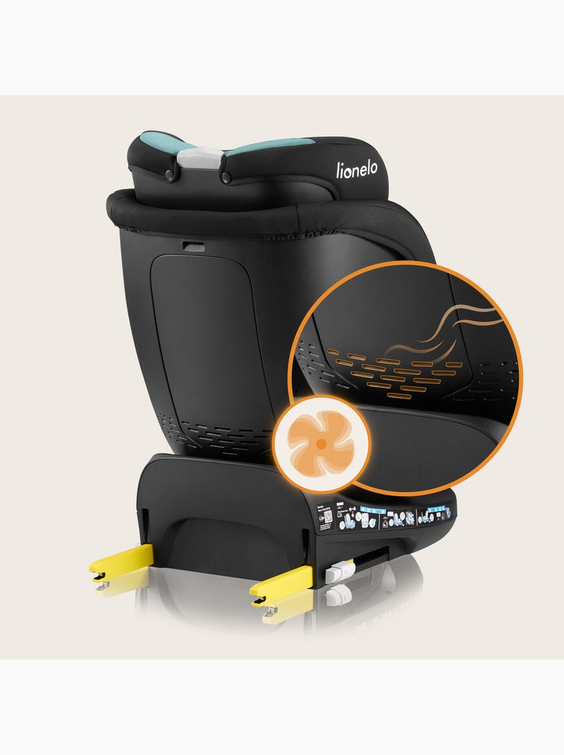 Cadeira auto 360° LIONELO Navy i-Size - ISOFIX - Ventilação da carcaça - 40-150 cm - 0+/1/2/3 Preto Azul - Kiabi