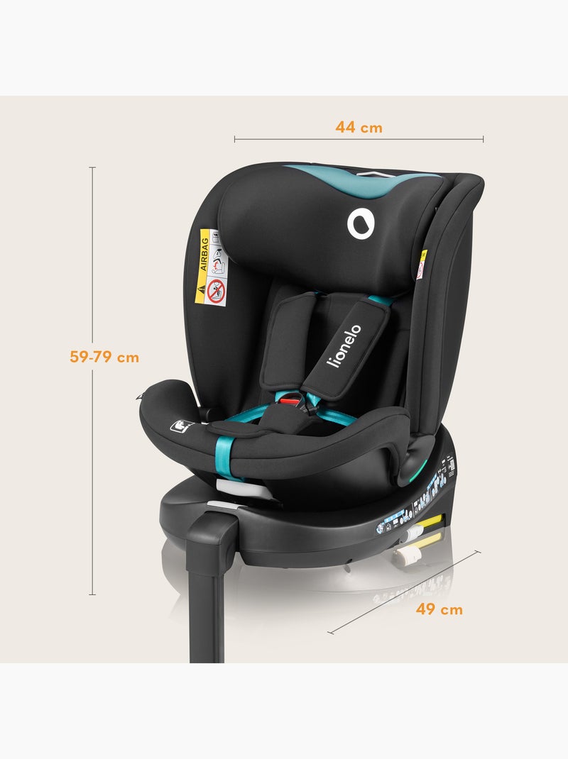 Cadeira auto 360° LIONELO Navy i-Size - ISOFIX - Ventilação da carcaça - 40-150 cm - 0+/1/2/3 Preto Azul - Kiabi