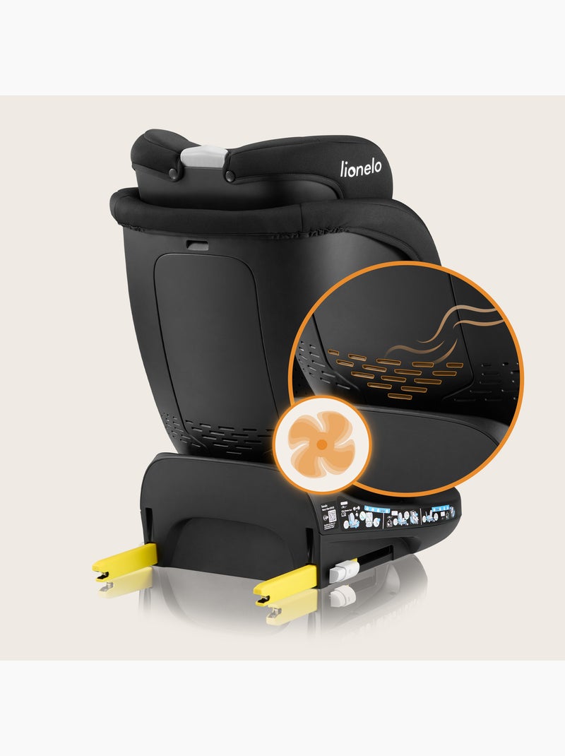 Cadeira auto 360° LIONELO Navy i-Size - ISOFIX - Ventilação da carcaça - 40-150 cm - 0+/1/2/3 Preto - Kiabi