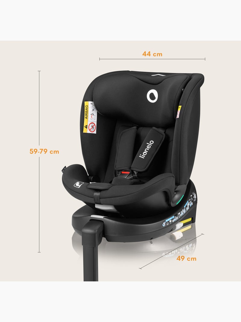 Cadeira auto 360° LIONELO Navy i-Size - ISOFIX - Ventilação da carcaça - 40-150 cm - 0+/1/2/3 Preto - Kiabi
