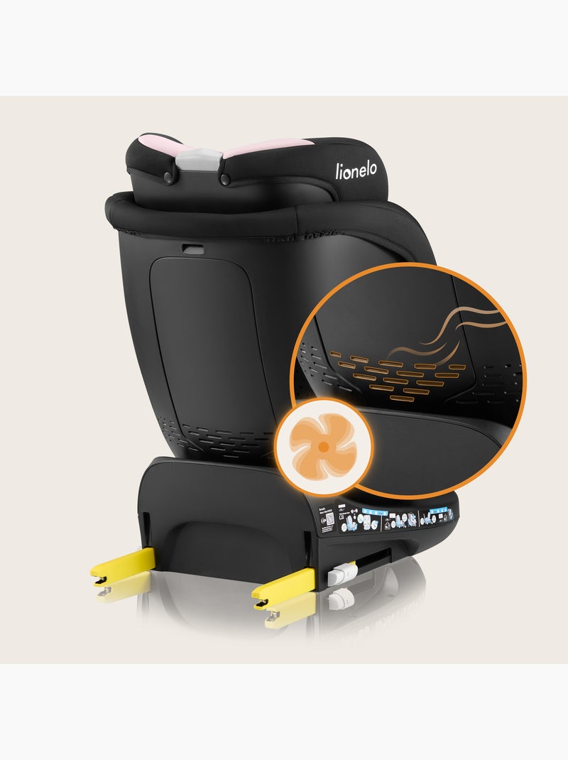 Cadeira auto 360° LIONELO Navy i-Size - ISOFIX - Ventilação da carcaça - 40-150 cm - 0+/1/2/3 Preto Rosa - Kiabi
