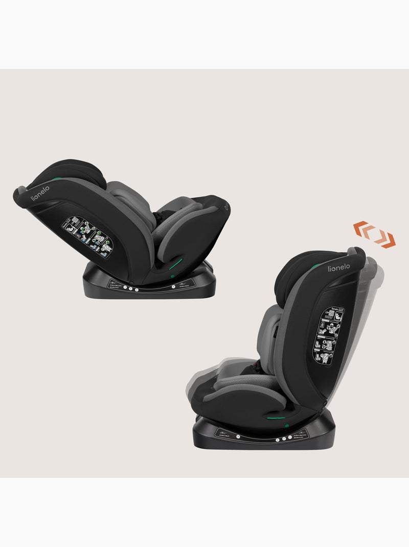 Cadeira auto 40-150 cm LIONELO Aart i-Size - Ajuste da inclinação - Grupo 0+/1/2/3 Cinza-preto - Kiabi