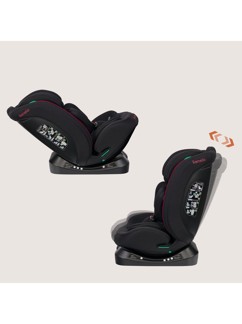 Cadeira auto 40-150 cm LIONELO Aart i-Size - Ajuste da inclinação - Grupo 0+/1/2/3 Preto Vermelho - Kiabi
