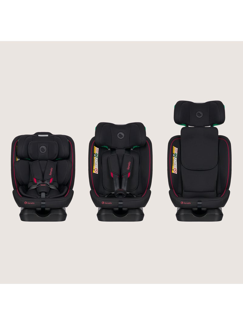 Cadeira auto 40-150 cm LIONELO Aart i-Size - Ajuste da inclinação - Grupo 0+/1/2/3 Preto Vermelho - Kiabi