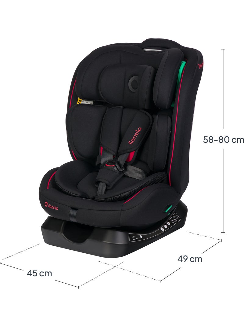 Cadeira auto 40-150 cm LIONELO Aart i-Size - Ajuste da inclinação - Grupo 0+/1/2/3 Preto Vermelho - Kiabi