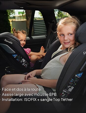 Cadeira auto 40-150 cm LIONELO Bastiaan RWF i-Size – Base giratória 360° – ISOFIX – Grupo 0/1/2/3