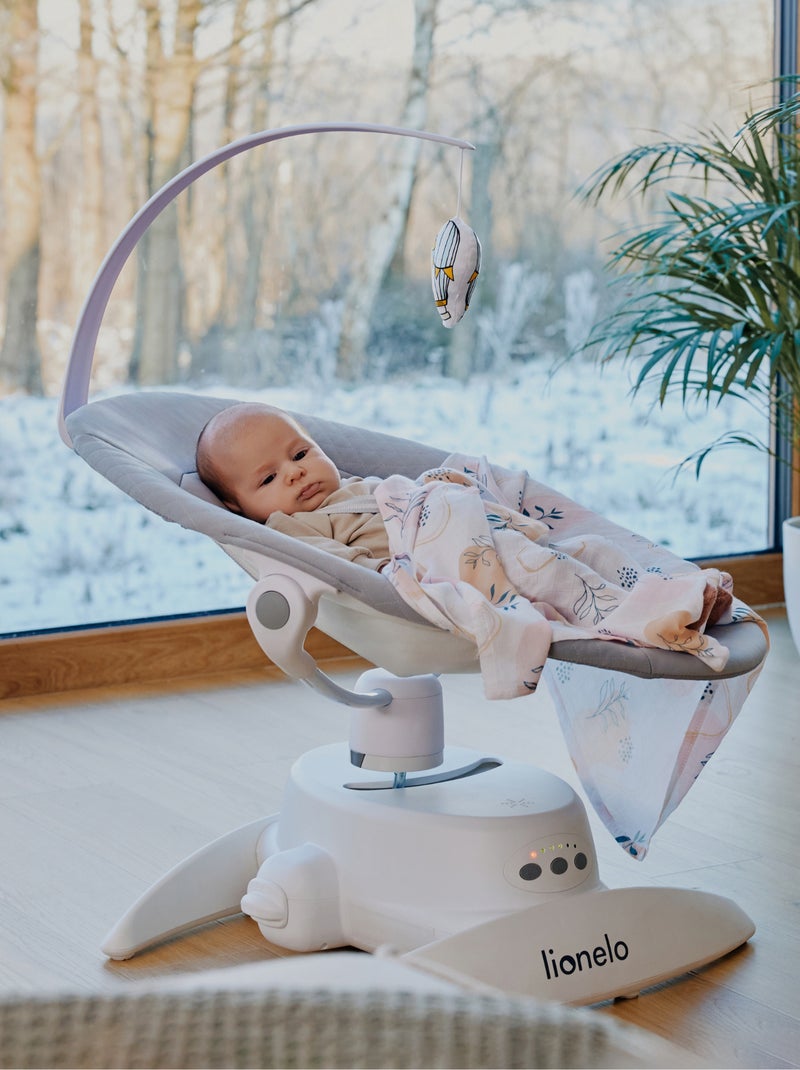 Cadeira auto 40-150 cm LIONELO Bastiaan RWF i-Size – Base giratória 360° – ISOFIX – Grupo 0/1/2/3 Cinza - Kiabi