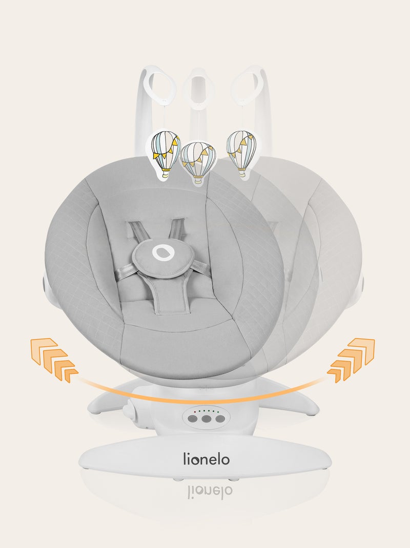 Cadeira auto 40-150 cm LIONELO Bastiaan RWF i-Size – Base giratória 360° – ISOFIX – Grupo 0/1/2/3 Cinza - Kiabi