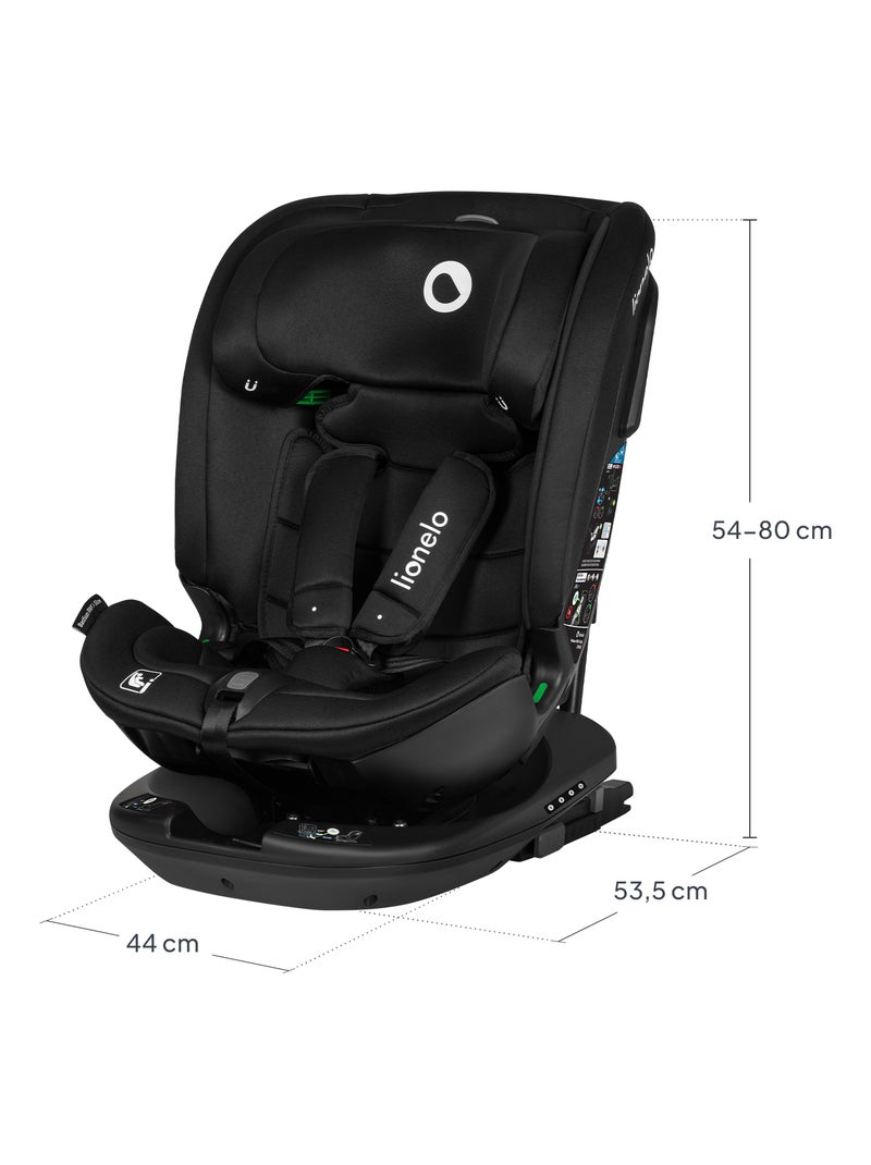 Cadeira auto 40-150 cm LIONELO Bastiaan RWF i-Size – Base giratória 360° – ISOFIX – Grupo 0/1/2/3 Preto - Kiabi