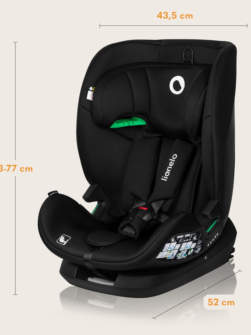 Cadeira auto 76-150cm LIONELO Lavender i-Size - ISOFIX - Ventilação - Grupo 1/2/3 Preto - Kiabi