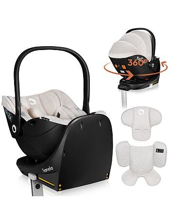 Cadeira Auto com Base 360° LIONELO Moxie i-Size Set - ISOFIX - Bambu - 40-87 cm