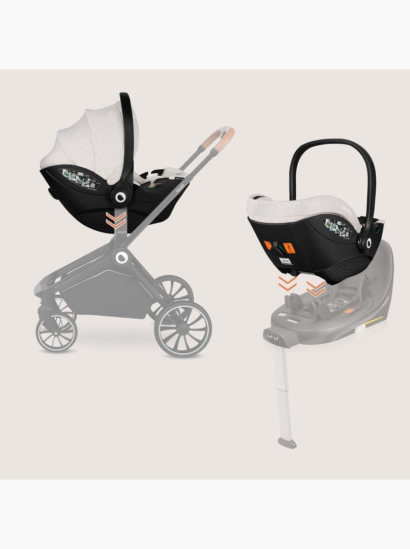 Cadeira Auto com Base 360° LIONELO Moxie i-Size Set - ISOFIX - Bambu - 40-87 cm Bege - Kiabi