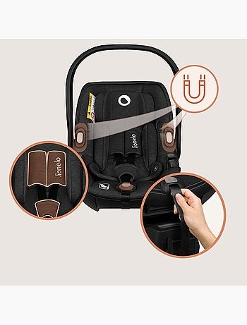 Cadeira Auto com Base 360° LIONELO Moxie i-Size Set - ISOFIX - Bambu - 40-87 cm