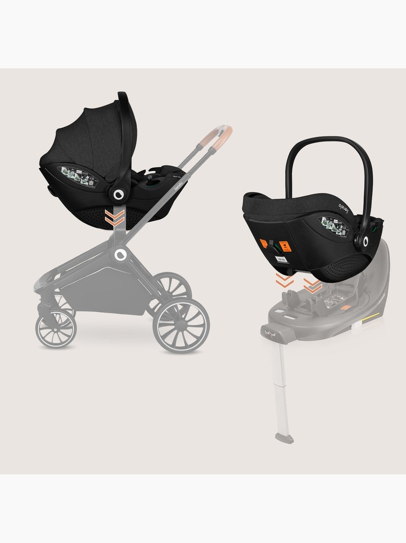 Cadeira Auto com Base 360° LIONELO Moxie i-Size Set - ISOFIX - Bambu - 40-87 cm Preto - Kiabi