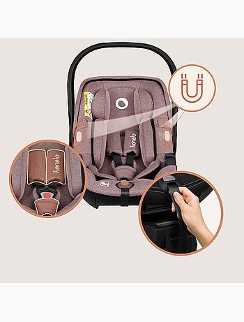 Cadeira Auto com Base 360° LIONELO Moxie i-Size Set - ISOFIX - Bambu - 40-87 cm