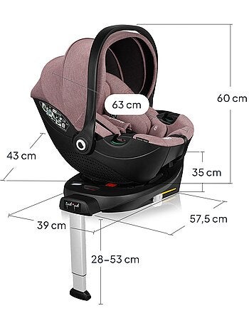 Cadeira Auto com Base 360° LIONELO Moxie i-Size Set - ISOFIX - Bambu - 40-87 cm