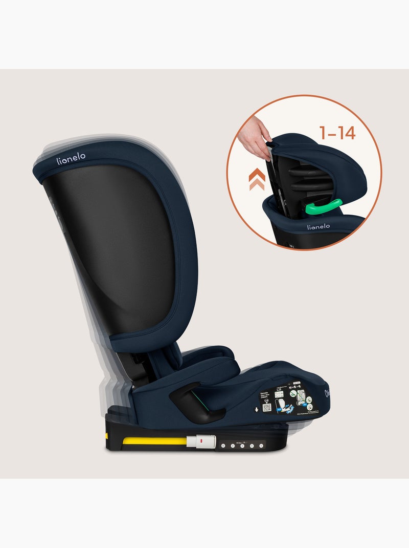 Cadeira Auto Dobrável LIONELO Orin i-Size - ISOFIX - 100-150 cm - Ligeira Azul - Kiabi