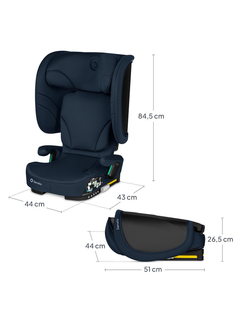 Cadeira Auto Dobrável LIONELO Orin i-Size - ISOFIX - 100-150 cm - Ligeira Azul - Kiabi