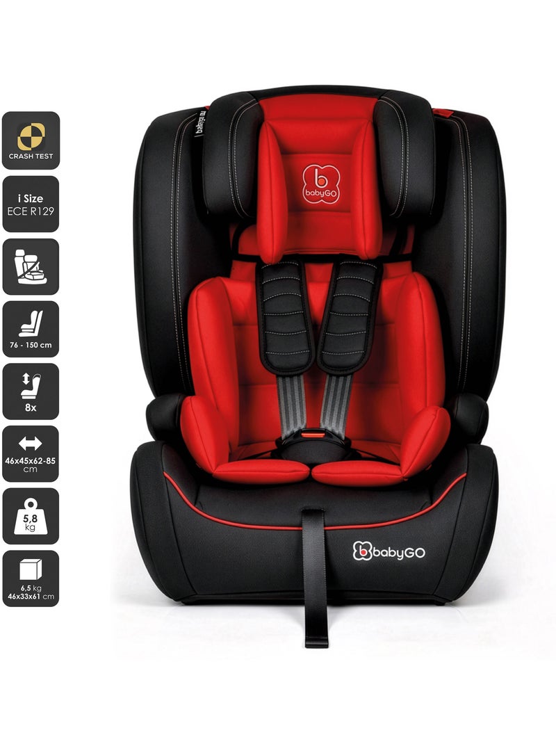 Cadeira auto FreeMove i-Size – BabyGO Vermelho - Kiabi