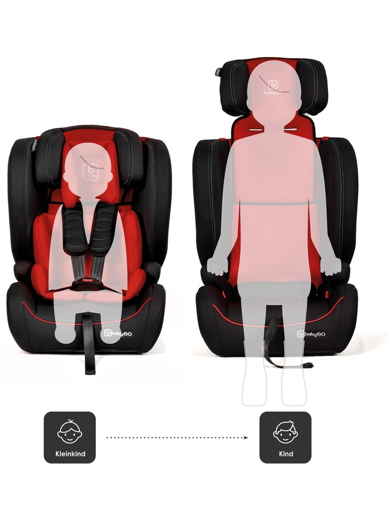 Cadeira auto FreeMove i-Size – BabyGO Vermelho - Kiabi