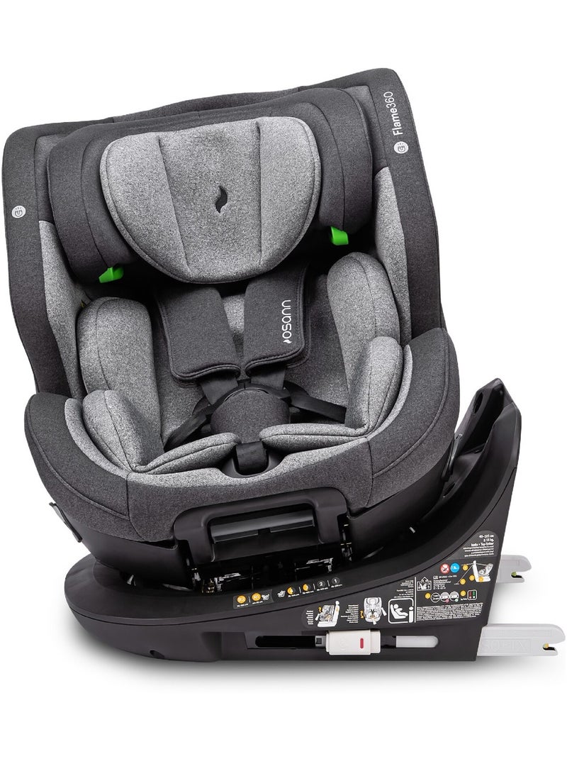 Cadeira auto infantil/infantil flame 360 isofix i-size - 40-150 cm Cinza-cinza - Kiabi