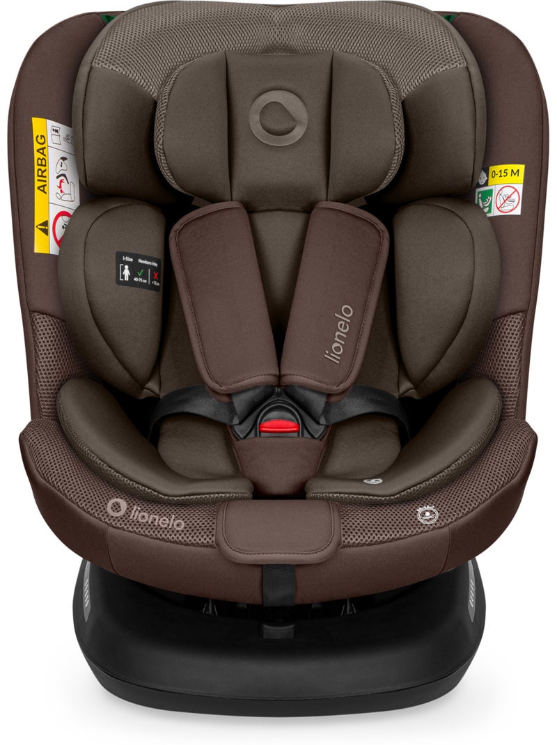 Cadeira Auto LIONELO Bastiaan Plus i-Size - Rotativa 360° - 40-150 cm - ISOFIX Castanho-chocolate - Kiabi