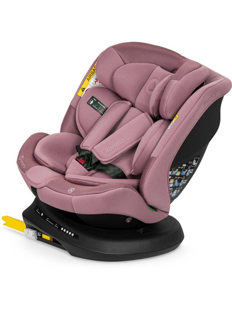 Cadeira Auto LIONELO Bastiaan Plus i-Size - Rotativa 360° - 40-150 cm - ISOFIX Rosa - Kiabi