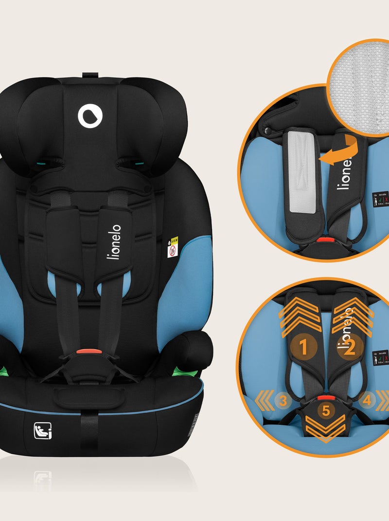 Cadeira Auto LIONELO Levi i-Size - 76-150 cm - Grupo 1/2/3 Azul-Preto - Kiabi