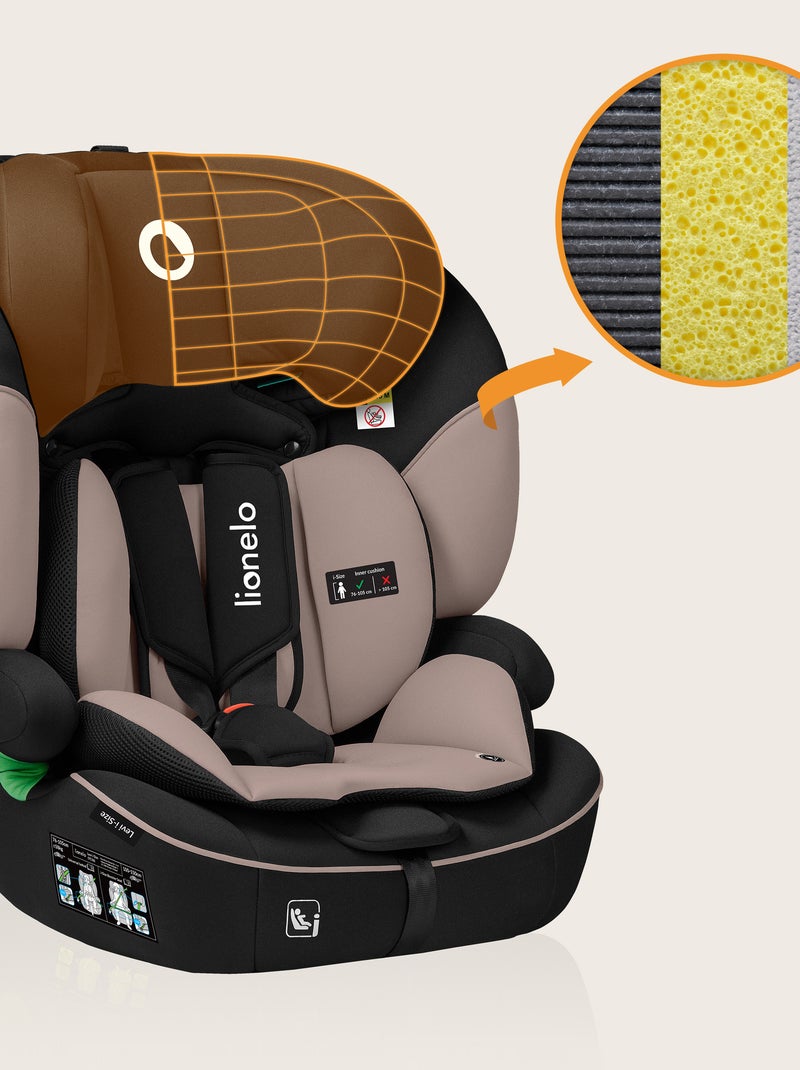 Cadeira Auto LIONELO Levi i-Size - 76-150 cm - Grupo 1/2/3 Bege/Preto - Kiabi
