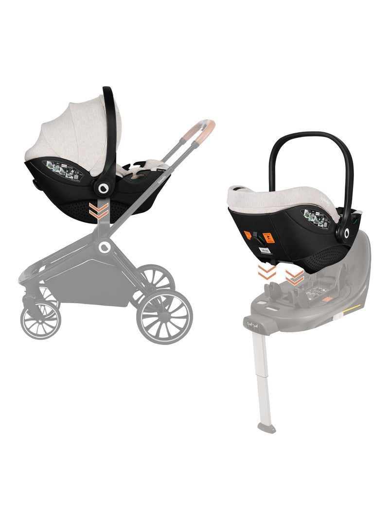 Cadeira Auto LIONELO Moxie i-Size - Tecido de Bambu - 40-87 cm - Leve Bege - Kiabi