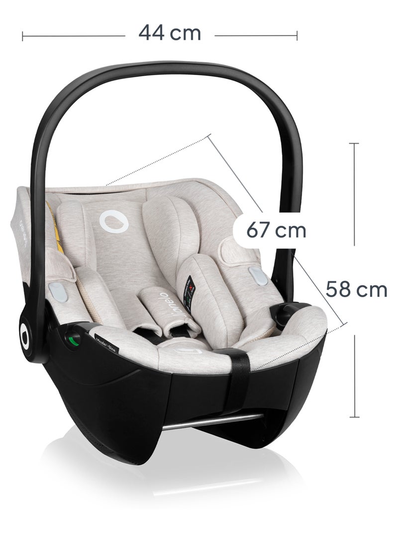 Cadeira Auto LIONELO Moxie i-Size - Tecido de Bambu - 40-87 cm - Leve Bege - Kiabi