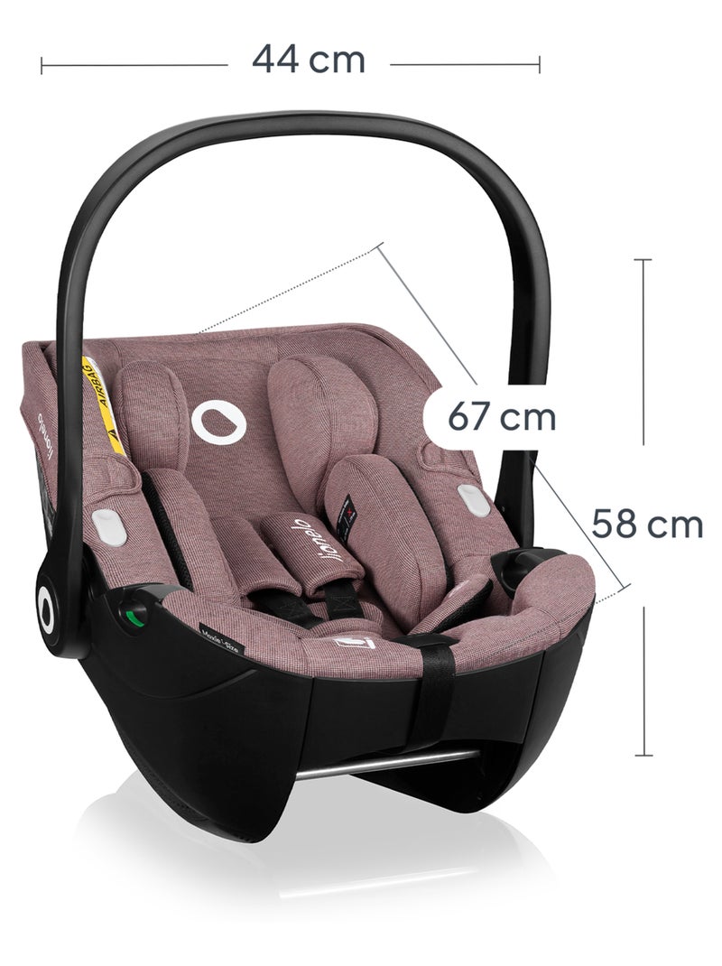 Cadeira Auto LIONELO Moxie i-Size - Tecido de Bambu - 40-87 cm - Leve Rosa - Kiabi